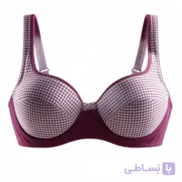 سوتین ونا تایلندی کد ۸۲۸ مدل چهارخونه رنگ زرشکی