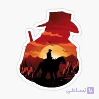 استیکر ضدآب برش خورده طرح بازی رد دد ریدمپشن Red Dead Redemption مدل ۳ سایز ۳ سانتی متر