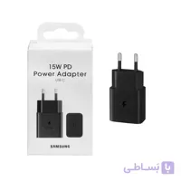 شارژر دیواری دو پین سامسونگ Samsung توان ۱۵W رنگ مشکی اصل چین سری HIS