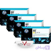 کیت 4 رنگ اورجینال هد پلاتر جوهرافشان HP کد 80