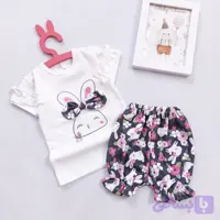 تیشرت شلوارک دخترانه مدل ربیت