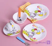 سرویس غذاخوری 5 پارچه کودک پارس اوپال طرح خرس
