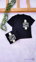 تیشرت تک مشکی یقه گرد (به عشق حسین)