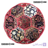 فرش کهنه ( آنتیک ) پازلی دستباف قطر 100 سانت مدل دایره تاریخی