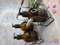 ست جا مایع و استند فلزی ( یک قلو ، دو قلو )
