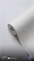 کاغذدیواری white wall کد 11094 | پتینه رنگ سفید اکلیل طلایی روشن