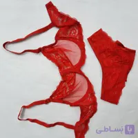 ست شورت وسوتین فنردار دانتل شیشه ای