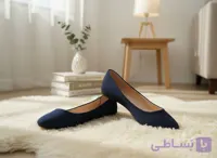 کفش تخت زنانه H&M مدل جیر مینیمال به رنگ سرمه‌ای