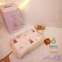 پتو روانداز چهار فصل طرح خرس و رنگین کمان