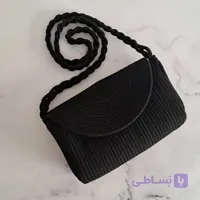 کیف دوشی قیطان دوزی با بند گیس بافت