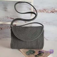 کیف دوشی طوسی رنگ قیطان دوزی