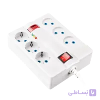 محافظ 6 خانه کامپیوتر آنالوگ با کابل 5 متری کد 2160
