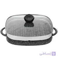 تابه گریل نالینو مدل Lorenza سایز ۲۸ با درب شیشه ای