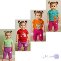 تیشرت اسپرت و دخترانه جنس پنبه خالص گرم بالا با چاپ ثابت سایز ۳۵ تا ۴۵