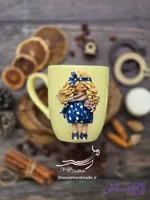 ماگ سرامیکی فیمو مدل دختر فرفری