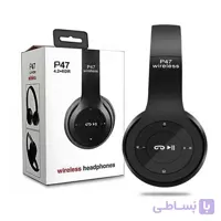 هدفون بلوتوثی مدل P47 بدون قابلیت نویز کنسلینگ، درگاه شارژ Micro USB، دارای شیار کارت حافظه