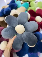 کوسن طرح گل مخمل وارداتی دودی