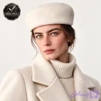 کلاه پشمی زنانه زارا مدل بره استوانه‌ای | کلاه الگانت شیری Zara