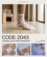 جوراب نیم ساق 4 خونه زنانه AHA مهیار پک 3 تایی کد 2043