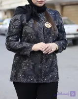 کت مجلسی زنانه ژاکارد vip کریستال دوزی