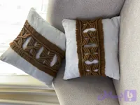 کاور کوسن مکرومه بافی مدل پروانه کوچک سایز۴۰*۴۰