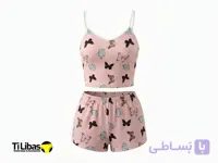 تاپ نیم تنه شورتک نخ کبریتی طرح پروانه زنانه