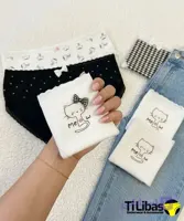شورت عروسکی نخی زنانه گربه و پاپیون