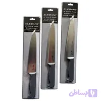 چاقو سرآشپز 5 کربنه الگانت 8 اینچ | چاقو آشپزخانه حرفه‌ای با تیغه استیل ضدزنگ و فوق‌تیز