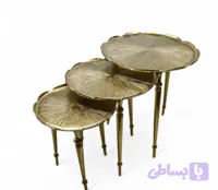 میز عسلی آلمینیومی نیلوفر طلایی