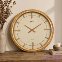 ساعت دیواری چوبی بزرگ داروین مدل 7308 A قطر 70 سانتی | ساعت دکوراتیو چوبی