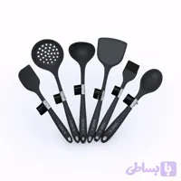 ست کفگیر و ملاقه سیلیکونی الگانت ۳۰ سانتی ۶ تایی | نسوز و مقاوم تا 315 درجه