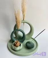 دکوری مینیمال از جنس سنگ مصنوعی به همراه جاعودی شیاردار