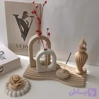 دکوری سنگ مصنوعی مناسب جلو مبلی با رنگ کرم قهوه ای ضداب و قابل ست با هردکوری