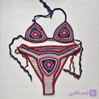 ست ساحلی قلاب‌بافی دست‌بافت | ست دست‌ساز زنانه فری‌سایز