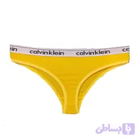شورت زنانه calvinklein کبریتی سایز L طرح لامبادا زرد