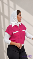 وست یقه سفید سیلک