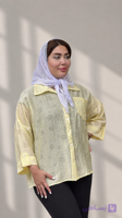 شومیز وارداتی گلدار شیشه ای