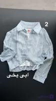 شومیز وارداتی راه‌راه نخ جیر