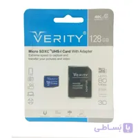 کارت حافظه microSDXC وریتی مدل 4K کلاس 10 استاندارد UHS-I U3 سرعت 80MBps ظرفیت 128 گیگابایت به همراه آداپتور SD