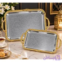 سینی استیل دسته‌دار مدل آنا 4 رنگ ثابت