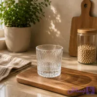 نیم لیوان شیشه ای کافی شاپ طرح فلورانس بسته 6عددی