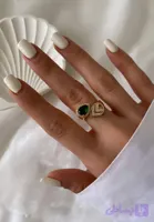 انگشتر زنانه ژوپینگ یاقوت سبز رنگ ثابت