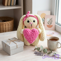 عروسک خرگوش بافتنی روبی