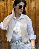 جلیقه زنانه لینن مدل سیپرا