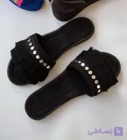 صندل زنانه مشکی طرح ژامک