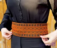 کمربند زنانه پهن طرح سوزندوزی مدل پرین