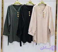 شومیز زنانه جلو بسته یقه دلبری
