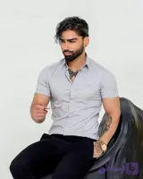 پیراهن آستین کوتاه تک رنگ مردانه