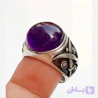 انگشتر آماتیست اصل و معدنی مردانه