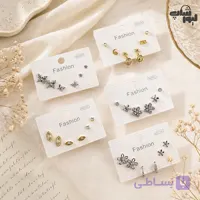 پک گوشواره میخی با میخ نقره کد 840